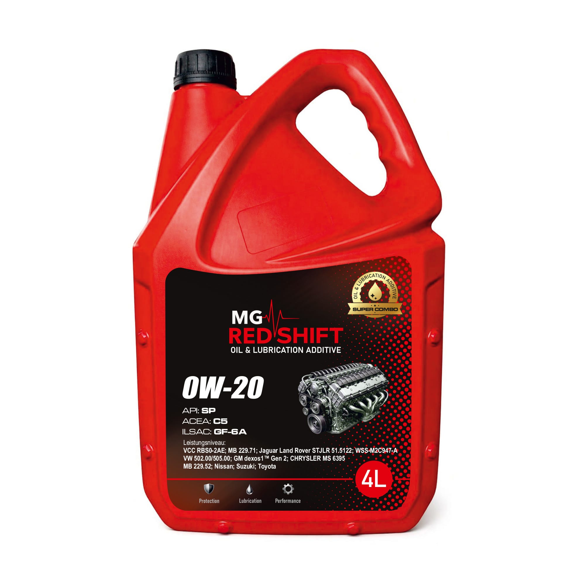 Ulei Motor MG Redshift 0W-20 4 Litri